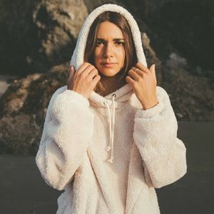 White Sherpa hoodie
